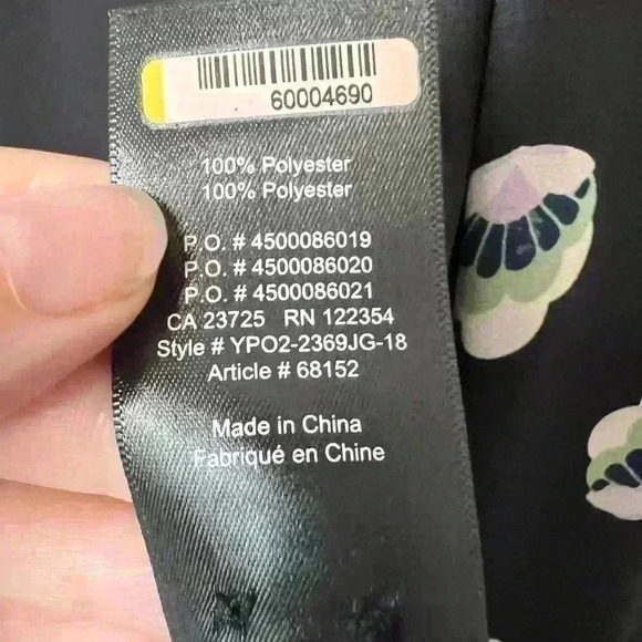 Sunday Best Aritzia Womens Black Floral Ruffle Workwear Office Blouse Medium - Picture 7 of 9